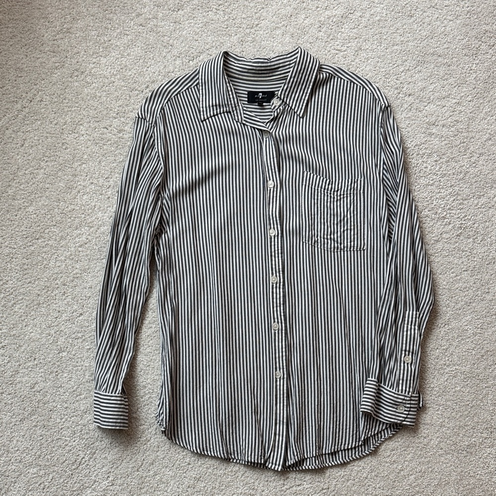 Black and White Striped Women’s Shirt